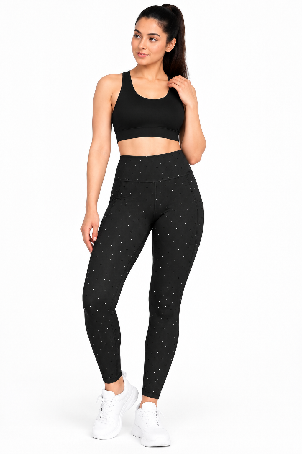 High Waist 2 Pocket Dry Fit 4 Way Lycra Leggings for Women